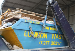Skip Hire in Brentwood loaded skip