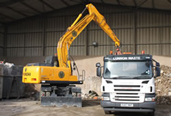 Skip Hire in Brentwood unloading a lorry for transfer